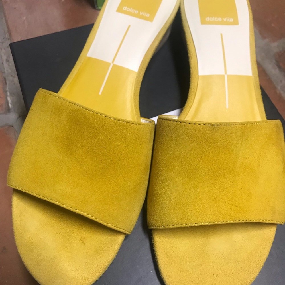 Yellow dolce vita sandals